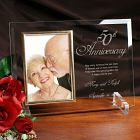 50th Anniversary Personalized Beveled Glass Picture Frame 8530078